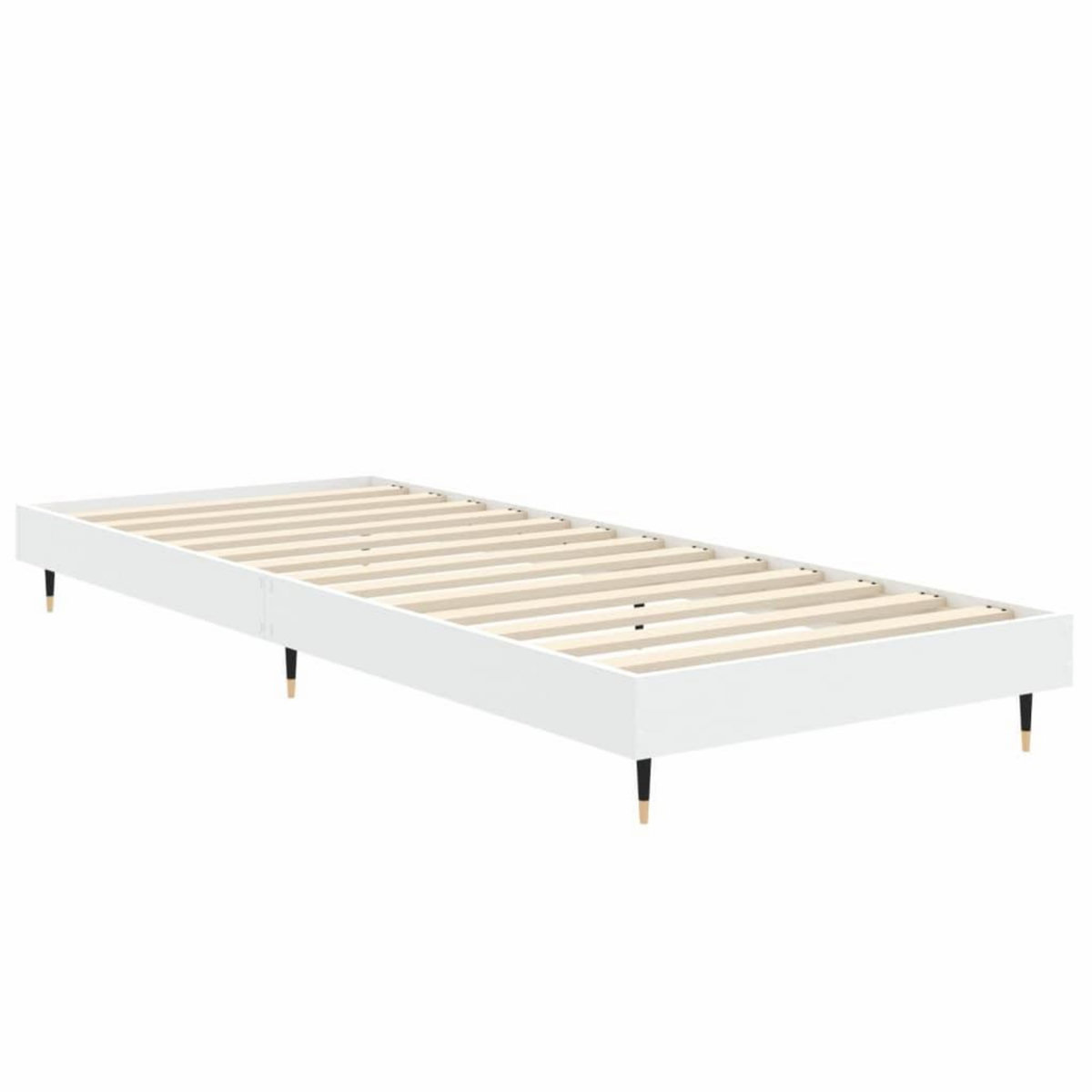 VIDAXL Cadre de lit sans matelas blanc 75x190 cm bois d'ingenierie