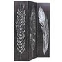 Voir la diapositive 2 : VIDAXL Cloison de separation pliable 120 x 170 cm Plumes Noir et blanc