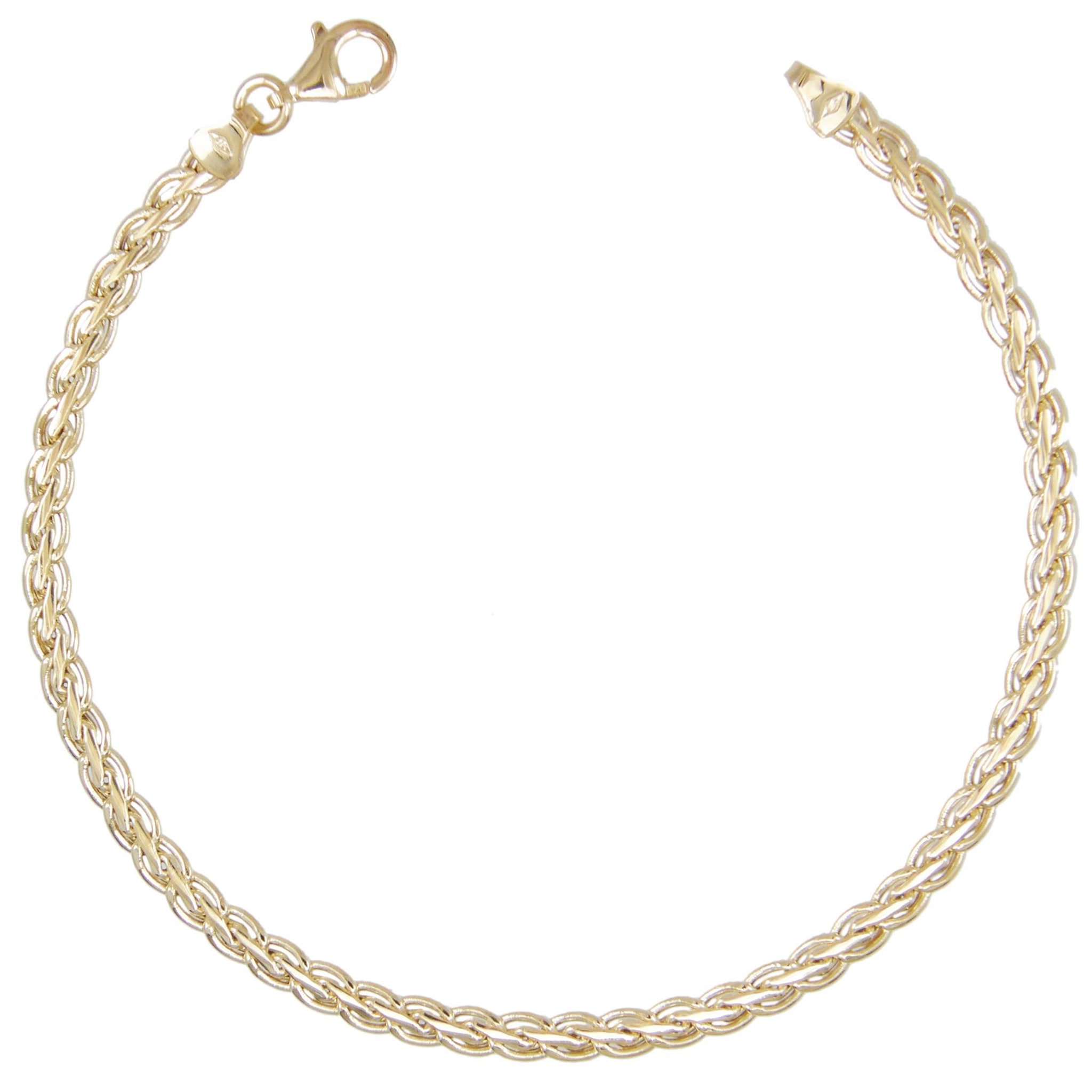 L'ATELIER D'AZUR Bracelet Or Jaune Maille Palmier  Plate  - Femme