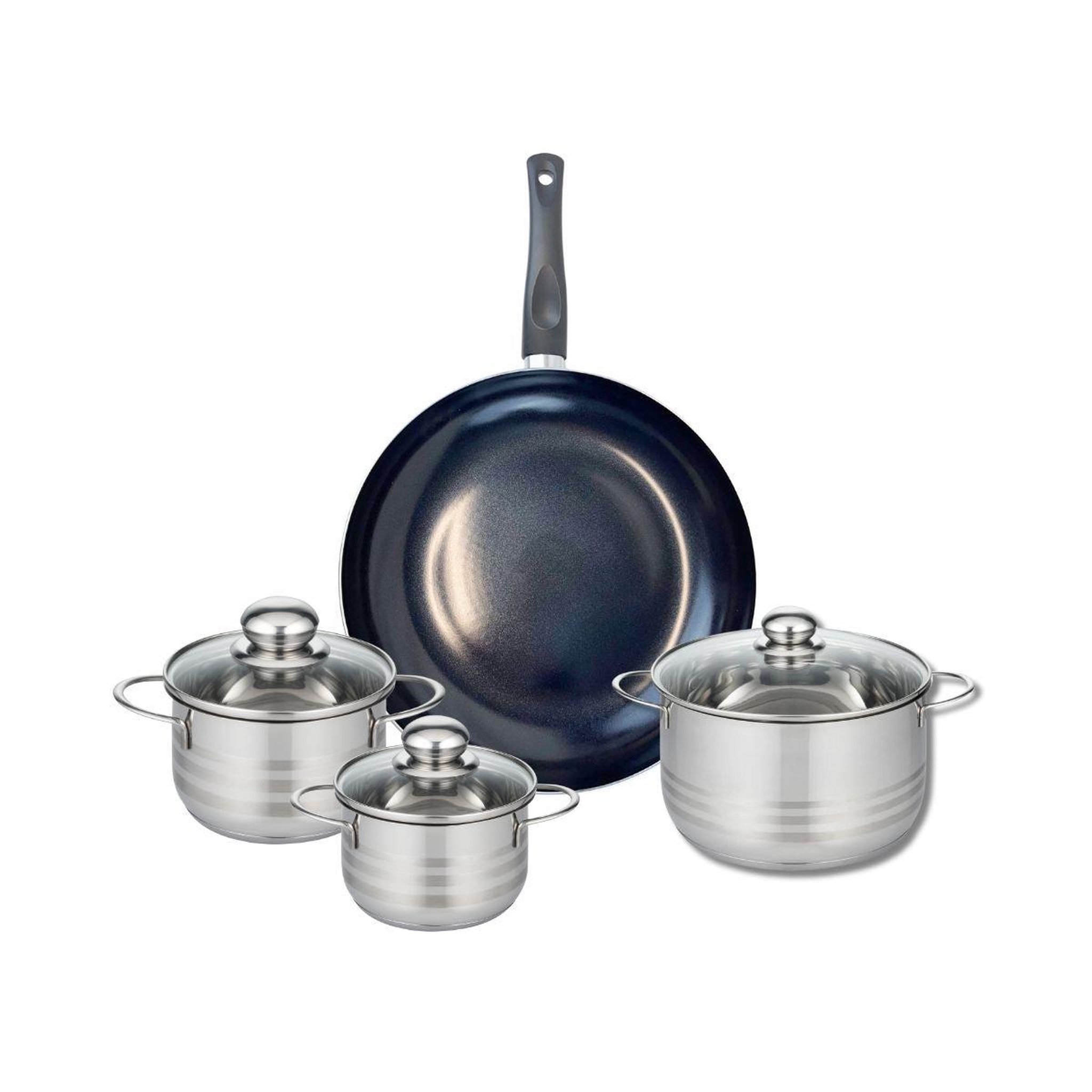 ELO Ensemble de 1 poêle de cuisson 32 cm et 3 faitouts 14, 16 et 20 cm elo prima brillant