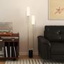 Voir la diapositive 4 : HOMCOM Lampadaire design art déco H.150 cm effet marbre noir métal doré verre dépoli blanc