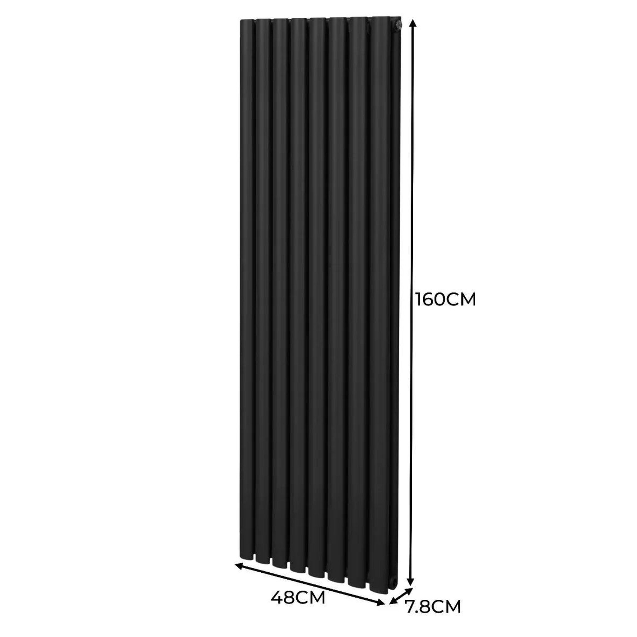 Voir la diapositive 5 : MONSTERSHOP Radiateur à colonnes ovales & robinet, 2 panneaux - 1600 x 480 mm