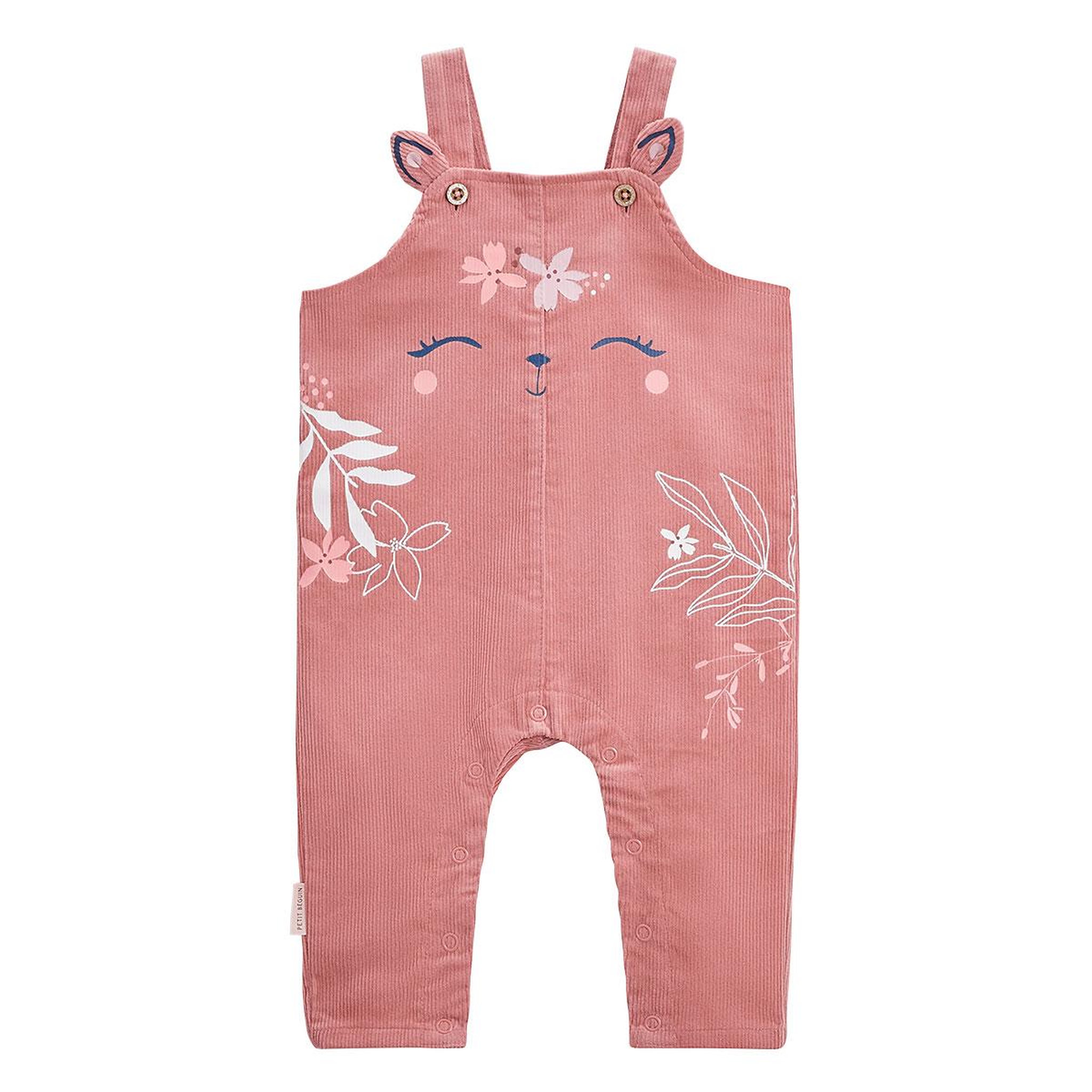 Voir la diapositive 1 : Petit Béguin Salopette bébé en velours côtelé Rosa