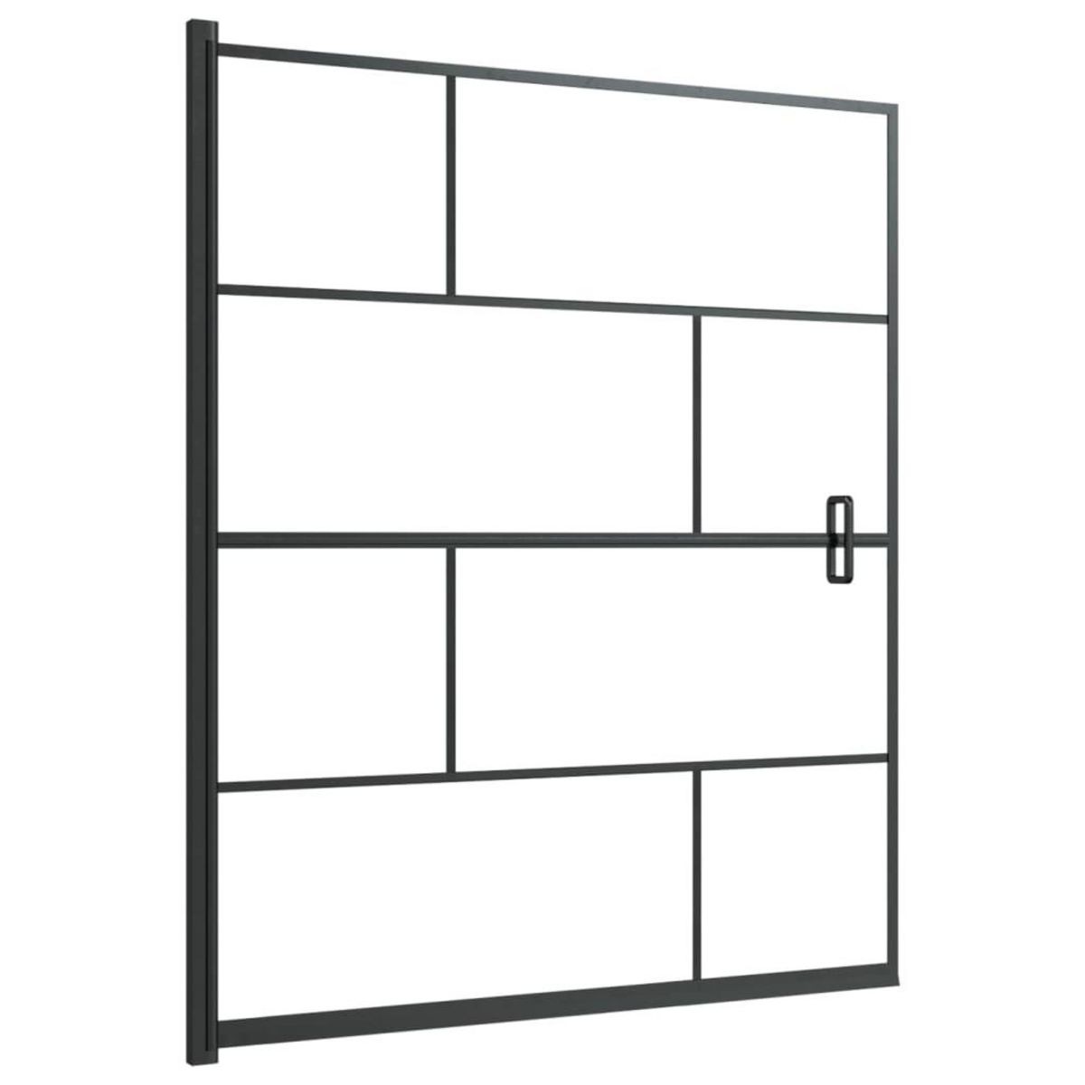 VIDAXL Cabine de douche ESG 116x140 cm Noir