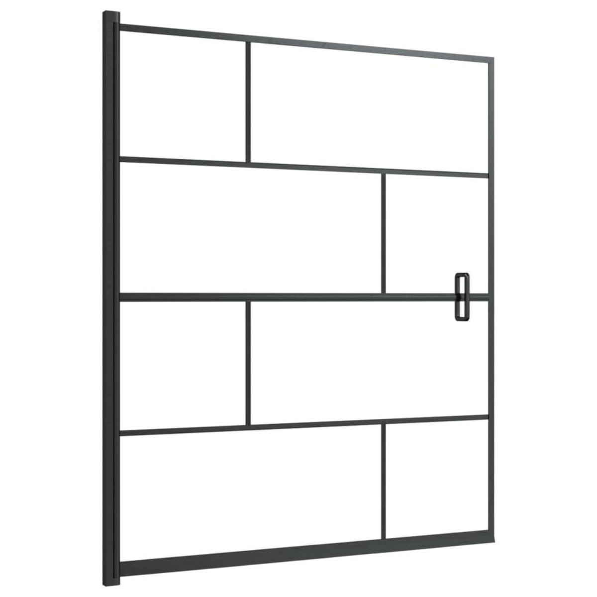 VIDAXL Cabine de douche ESG 116x140 cm Noir