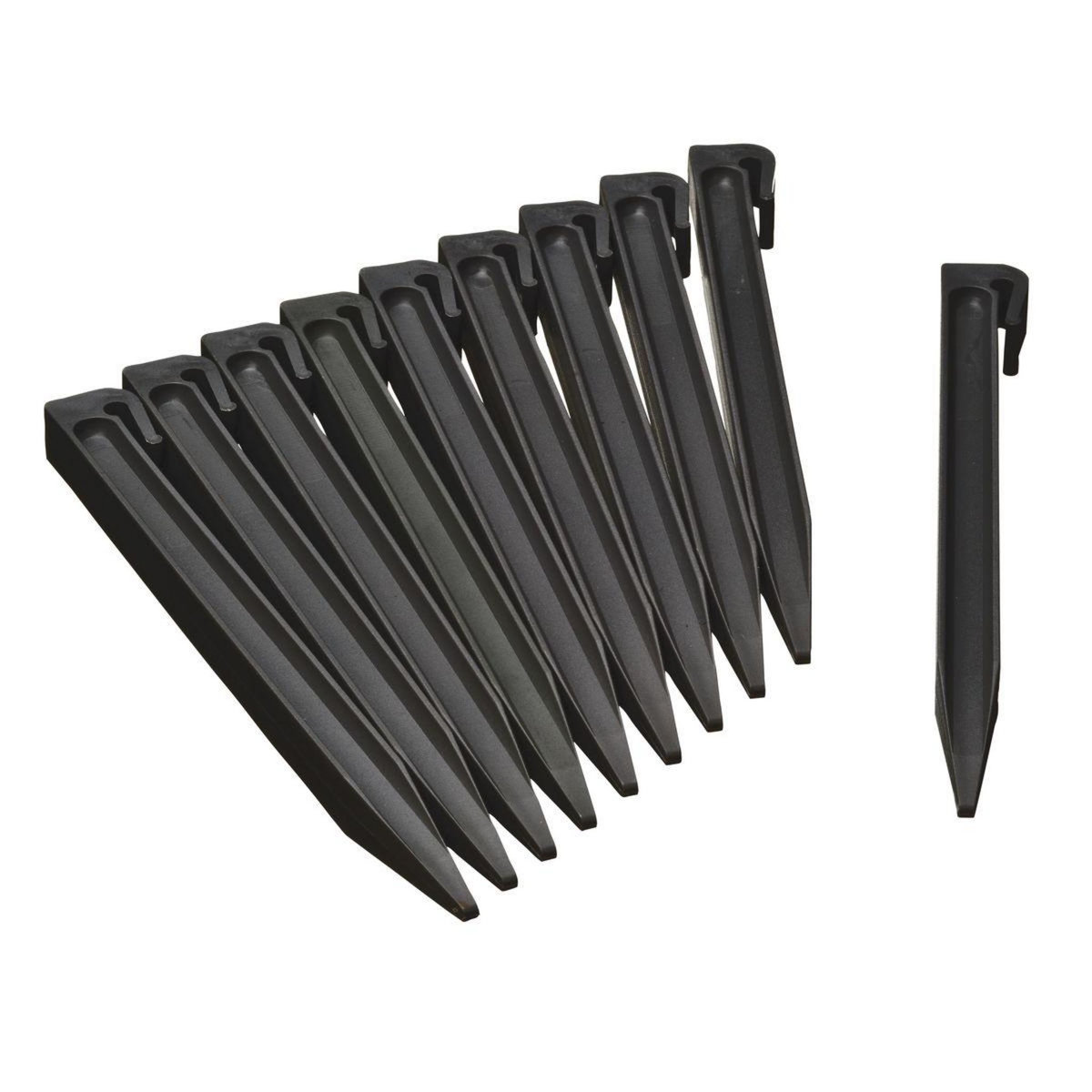 Nature Ancres pour bordure de jardin - Polypropylène - Noir x10