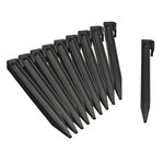 Nature Ancres pour bordure de jardin - Polypropylène - Noir x10