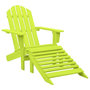 Voir la diapositive 1 : VIDAXL Chaise de jardin Adirondack avec pouf bois de sapin solide vert