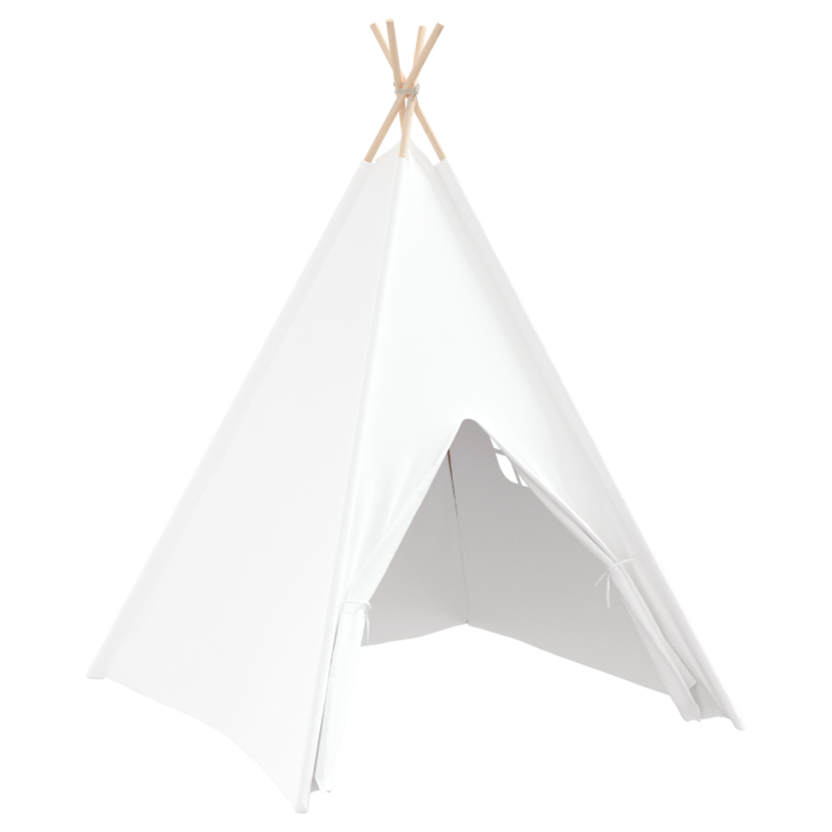 VIDAXL Tente Teepee pour enfants avec sac couleur pêche et balles de jeu en blanc