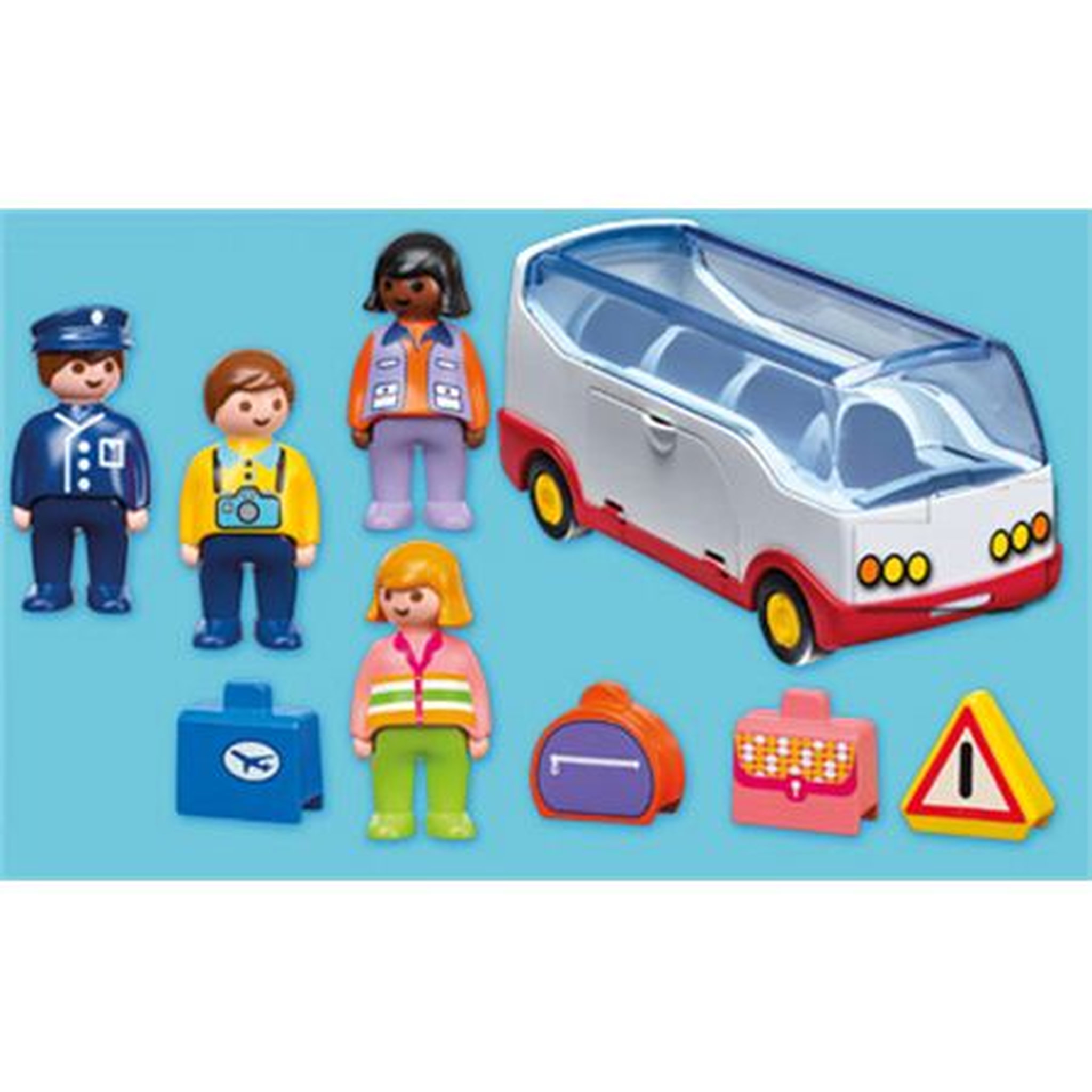 Voir la diapositive 2 : PLAYMOBIL 6773 - 1.2.3 - Autocar de voyage