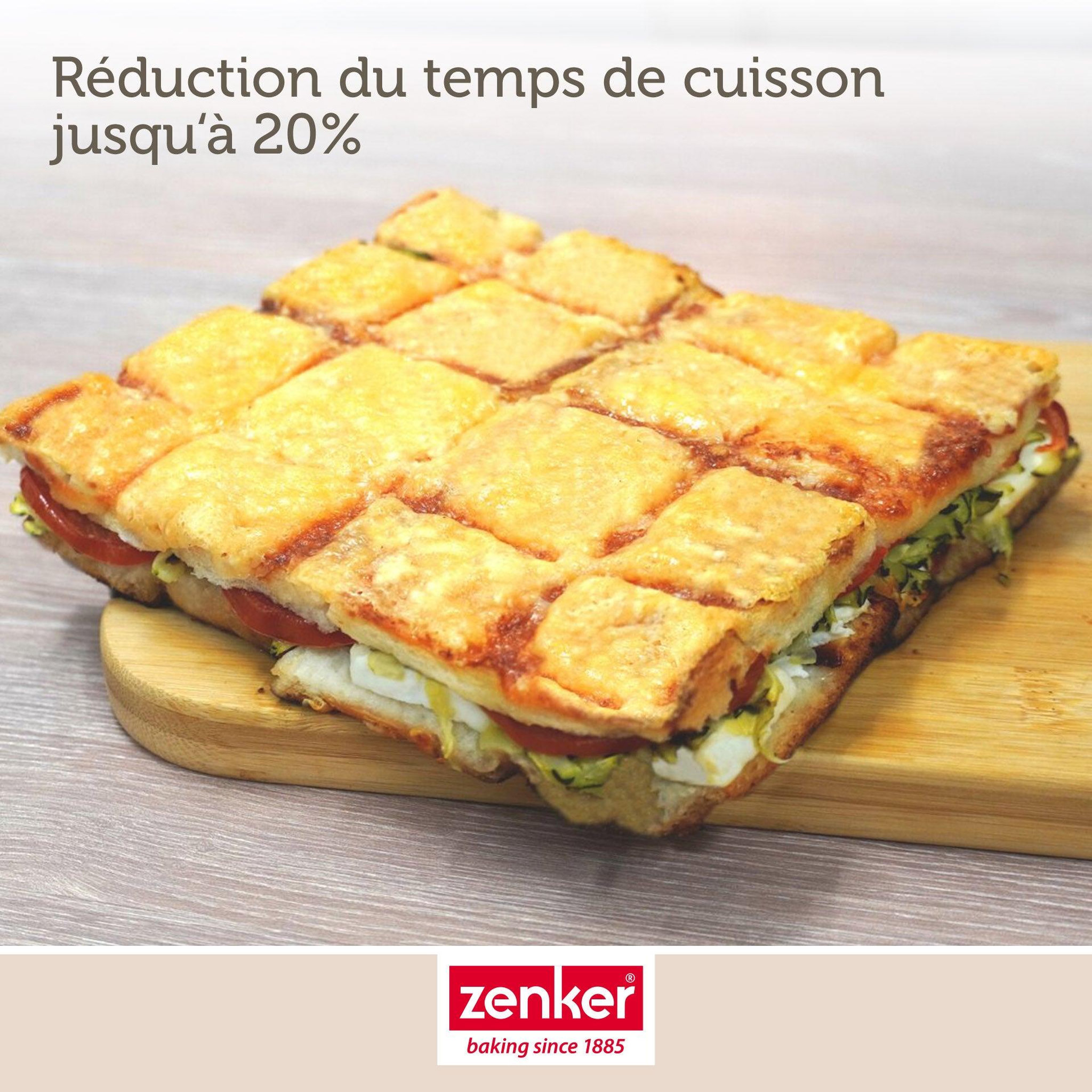Voir la diapositive 5 : ZENKER Moule à gâteaux en forme de tablette de chocolat 22 x 24 cm zenker silicone fibre de verre