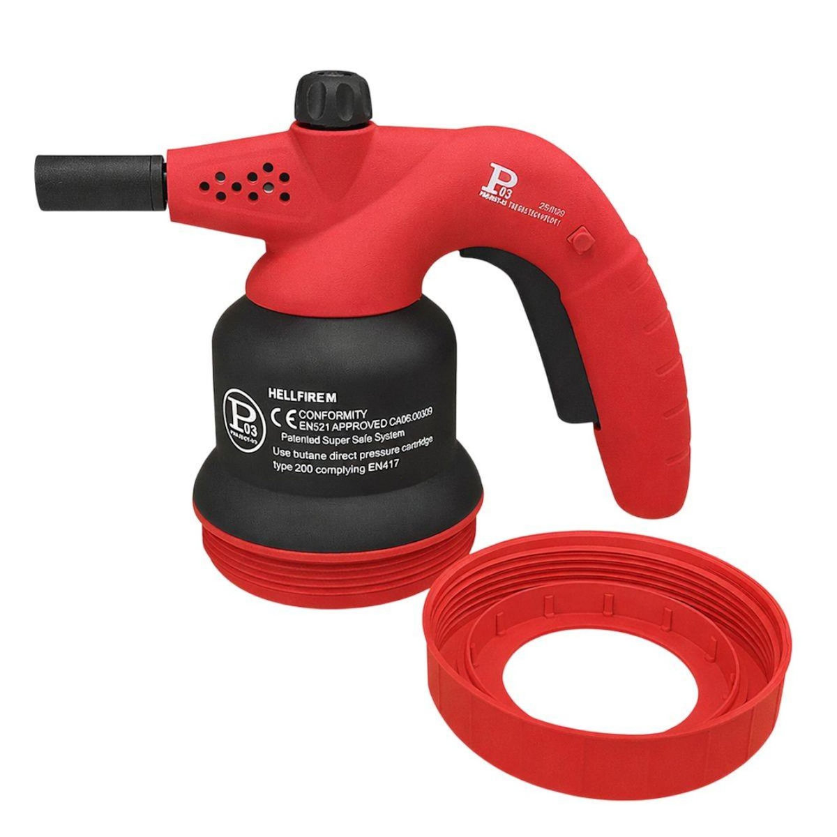 Proweltek Lampe à souder à gaz 1350°C avec Système de gachette Breveté - Allumage Auto Sécurisé, Cartouche gaz 190g