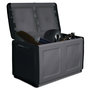 Voir la diapositive 2 : INTEC Coffre de rangement 230L Coffre de Jardin Gris/Noir 96 x 53 x H57cm Poignées de transport polypropylène INTEC