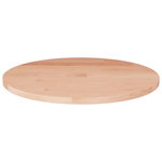 VIDAXL Dessus de table rond Ø40x1,5 cm Bois de chene massif non traite