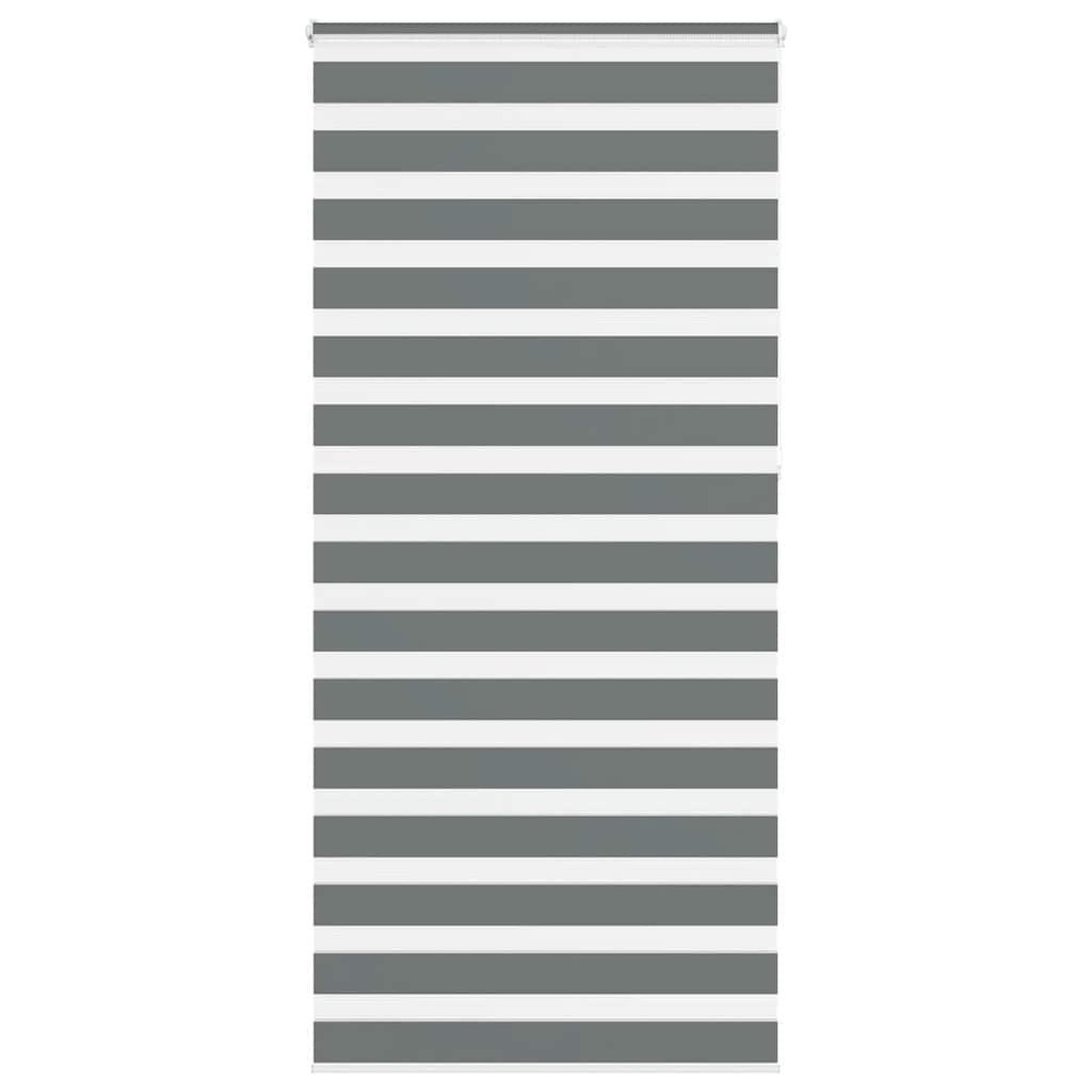 VIDAXL Store zebre gris fonce largeur du tissu 90,9 cm polyester