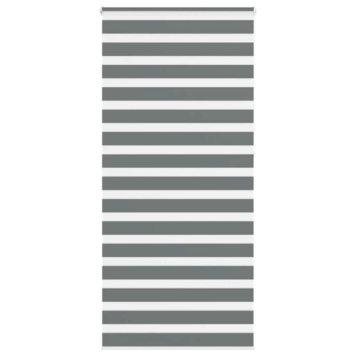 VIDAXL Store zebre gris fonce largeur du tissu 90,9 cm polyester