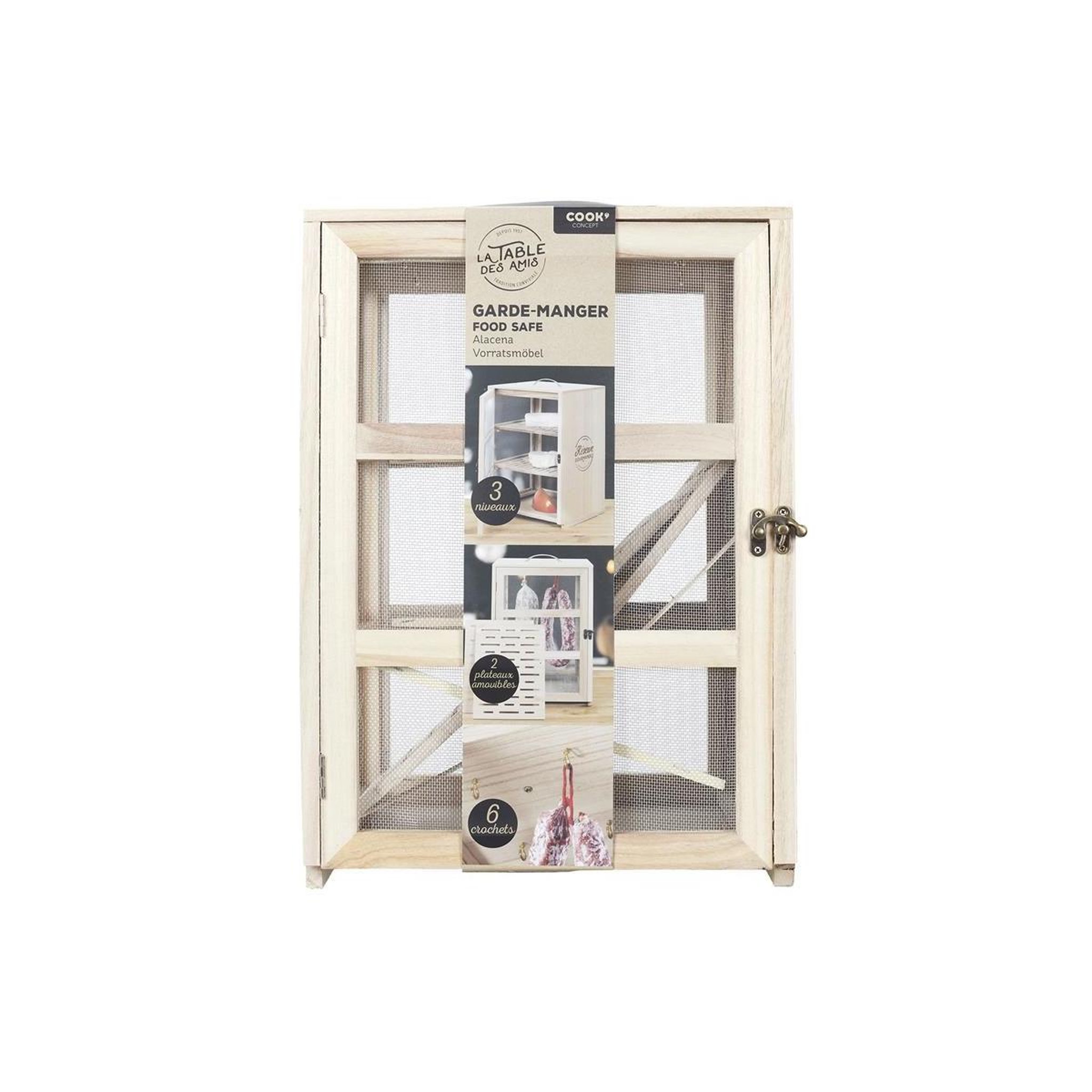 Voir la diapositive 4 : COOK CONCEPT Étagère 3 Niveaux  Réserve Gourmande  39cm Naturel