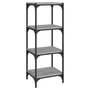 Voir la diapositive 2 : VIDAXL Bibliotheque Sonoma gris 40x33x100 cm Bois d'ingenierie acier