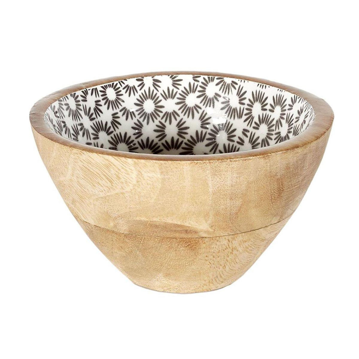 Paris Prix Coupelle en Bois Design  Géométrique  13cm Naturel