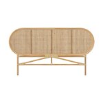 Rendez vous déco Tête de lit en rotin naturel 140 cm - Navahino. Coloris disponibles : Noir, Marron