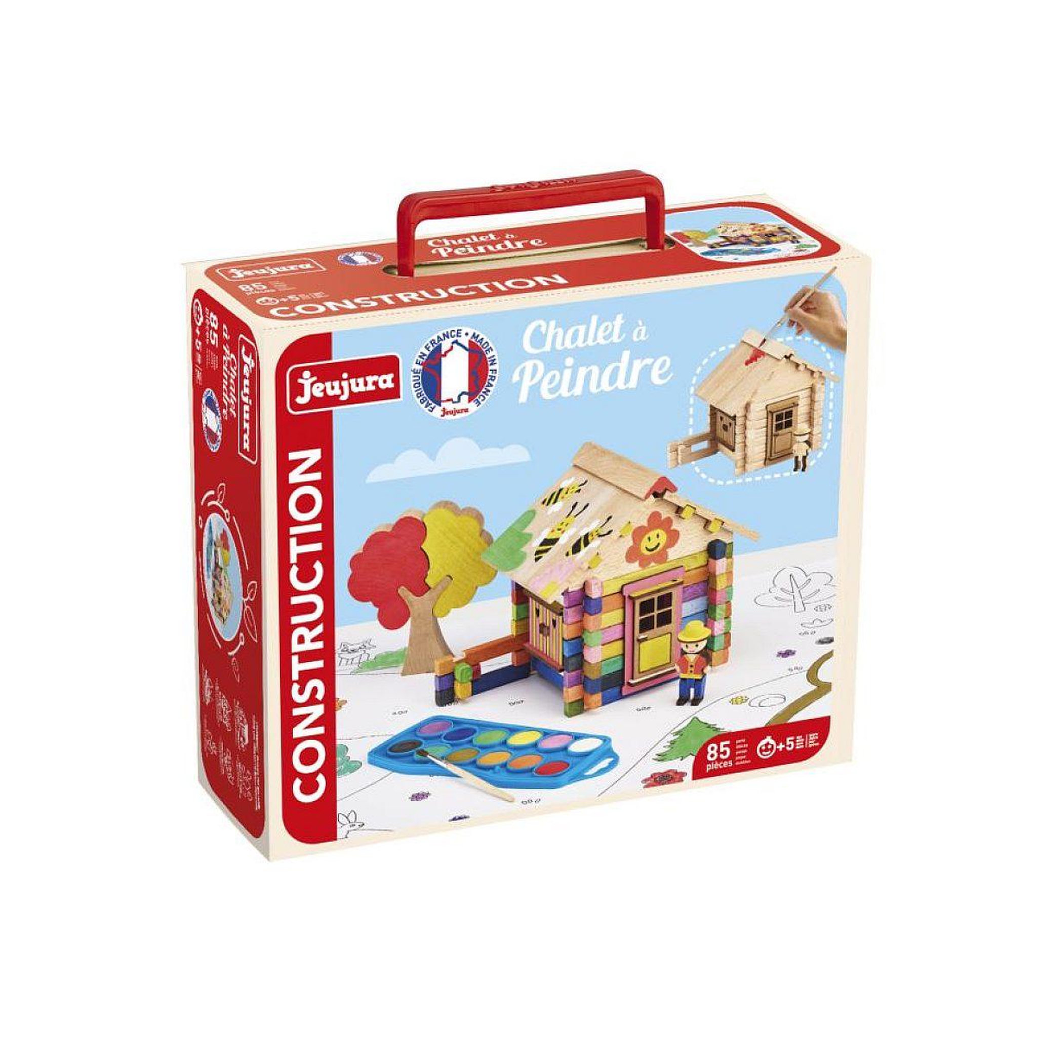 JeuJura Chalet en bois a peindre - 85 pieces