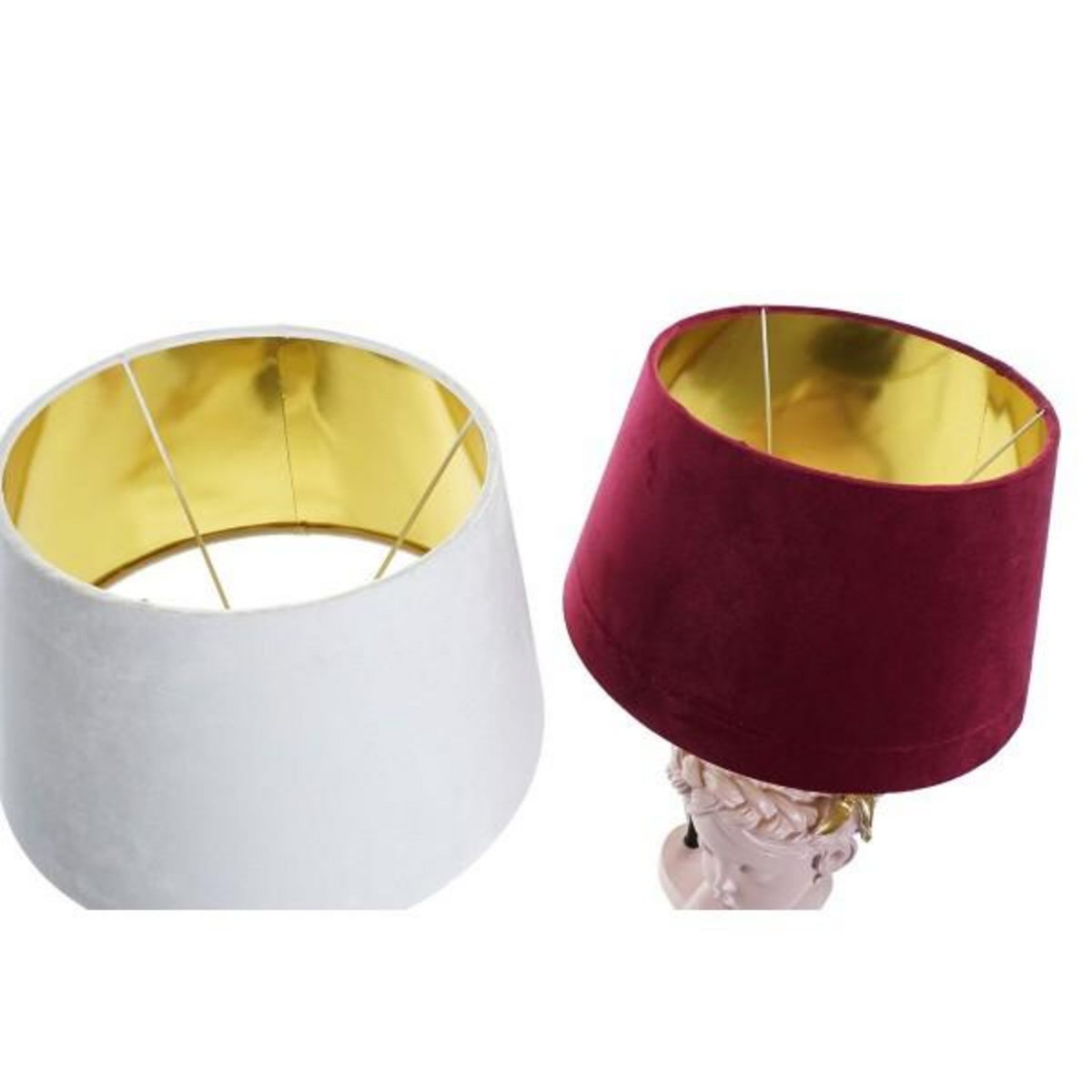 MARKET24 Lampe de bureau DKD Home Decor Rouge Résine Rose clair 220 V 50 W 30 x 30 x 49 cm (2 Unités)