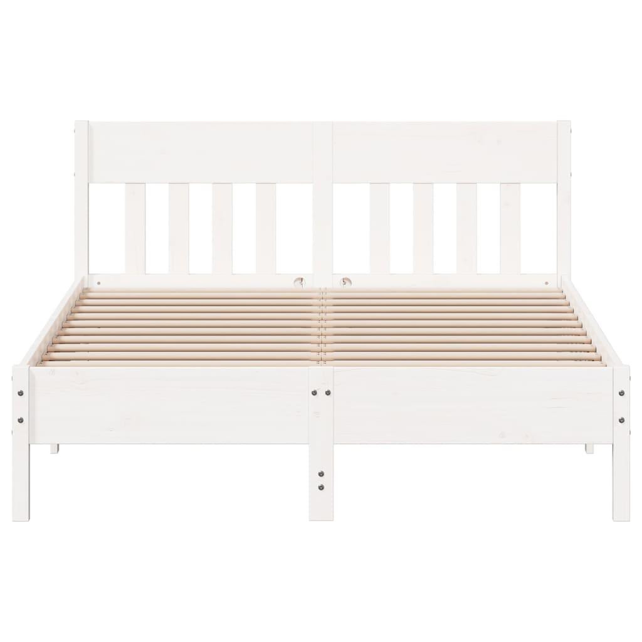 Voir la diapositive 4 : VIDAXL Cadre de lit sans matelas blanc 160x200 cm bois de pin massif