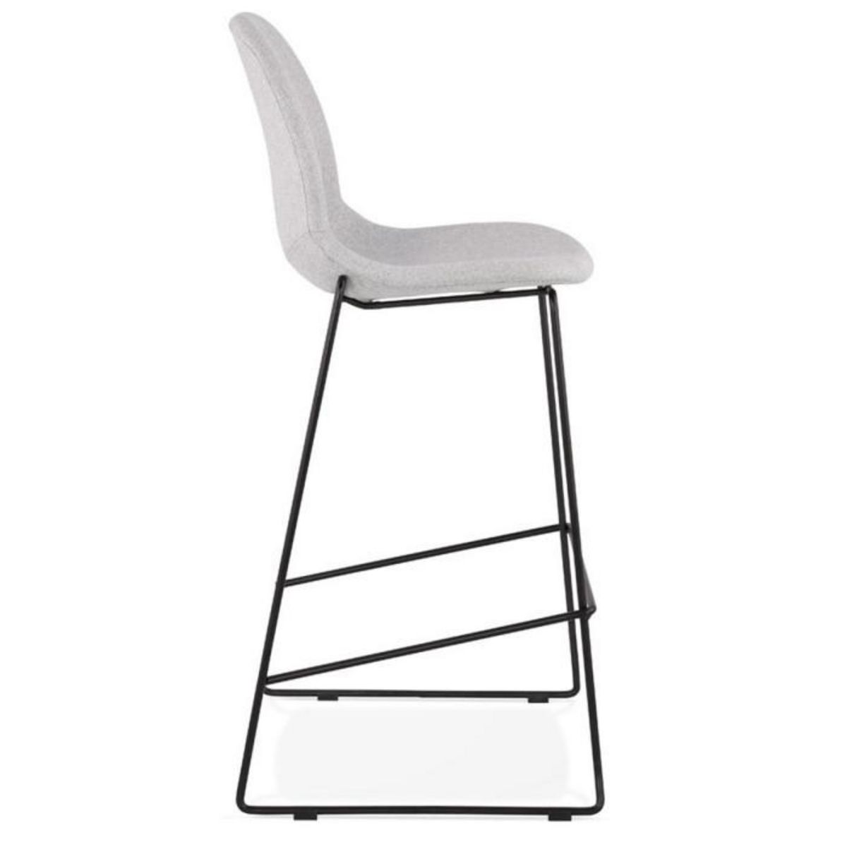 Paris Prix Tabouret de Bar Design Tissu  Molie  111cm Gris