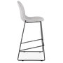 Voir la diapositive 3 : Paris Prix Tabouret de Bar Design Tissu  Molie  111cm Gris