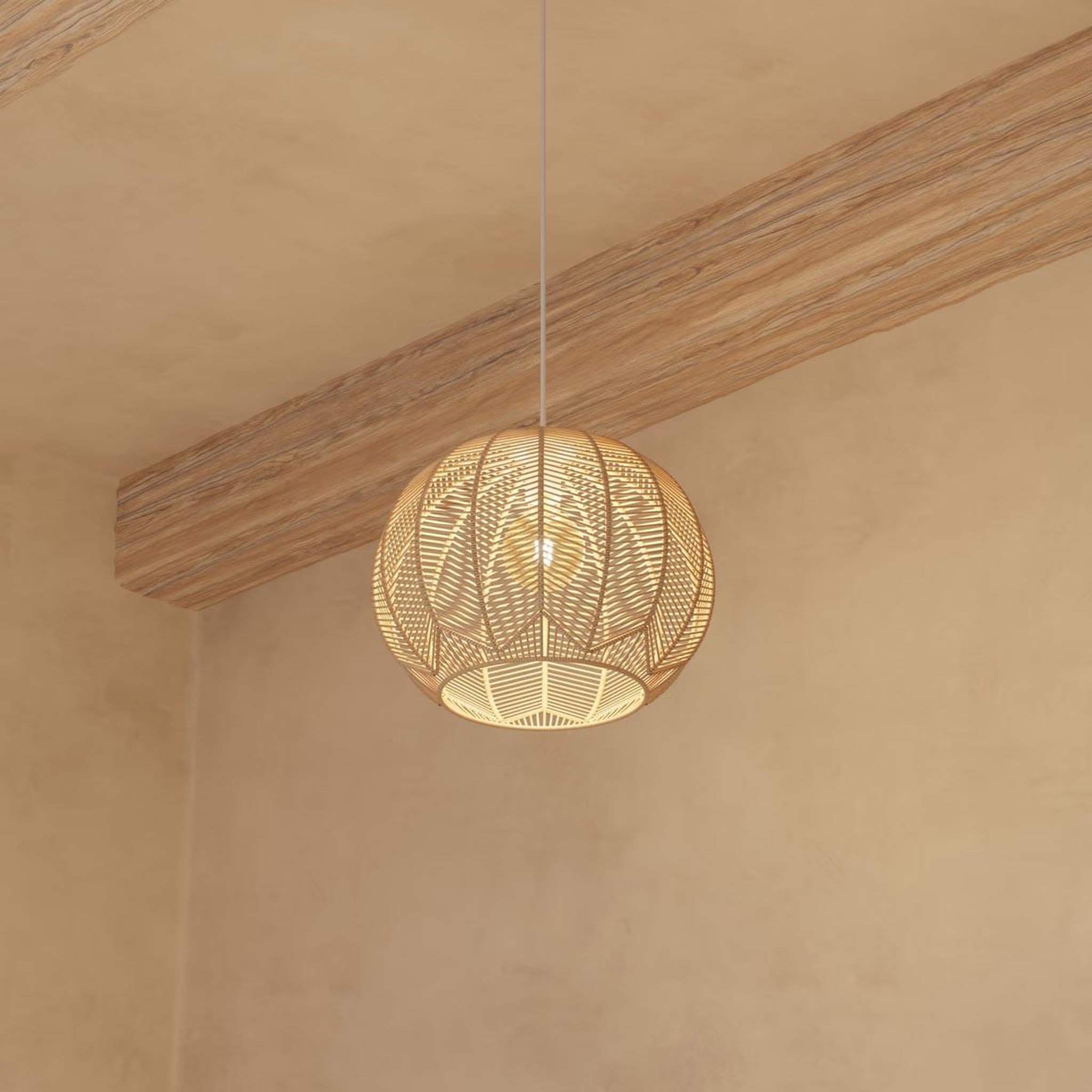 Voir la diapositive 3 : ATMOSPHERA Lampe suspension  hipic  32cm beige