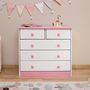 Voir la diapositive 3 : IDIMEX Commode en pin RONDO, 2+3 tiroirs