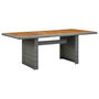 Voir la diapositive 1 : VIDAXL Table de jardin Gris clair Resine tressee et bois d'acacia