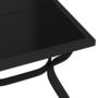 Voir la diapositive 5 : VIDAXL Table de jardin Noir 140x70x70 cm Acier et verre