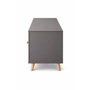 Voir la diapositive 4 : TOILINUX Meuble TV design Samy - L. 120 x H. 50 cm - Blanc et gris foncé