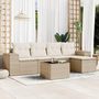 Voir la diapositive 1 : VIDAXL Salon de jardin avec coussins 6 pcs beige resine tressee