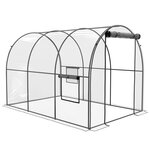 OUTSUNNY Serre tunnel serre à tomates surface sol 6 m² 3L x 2l x 2H m