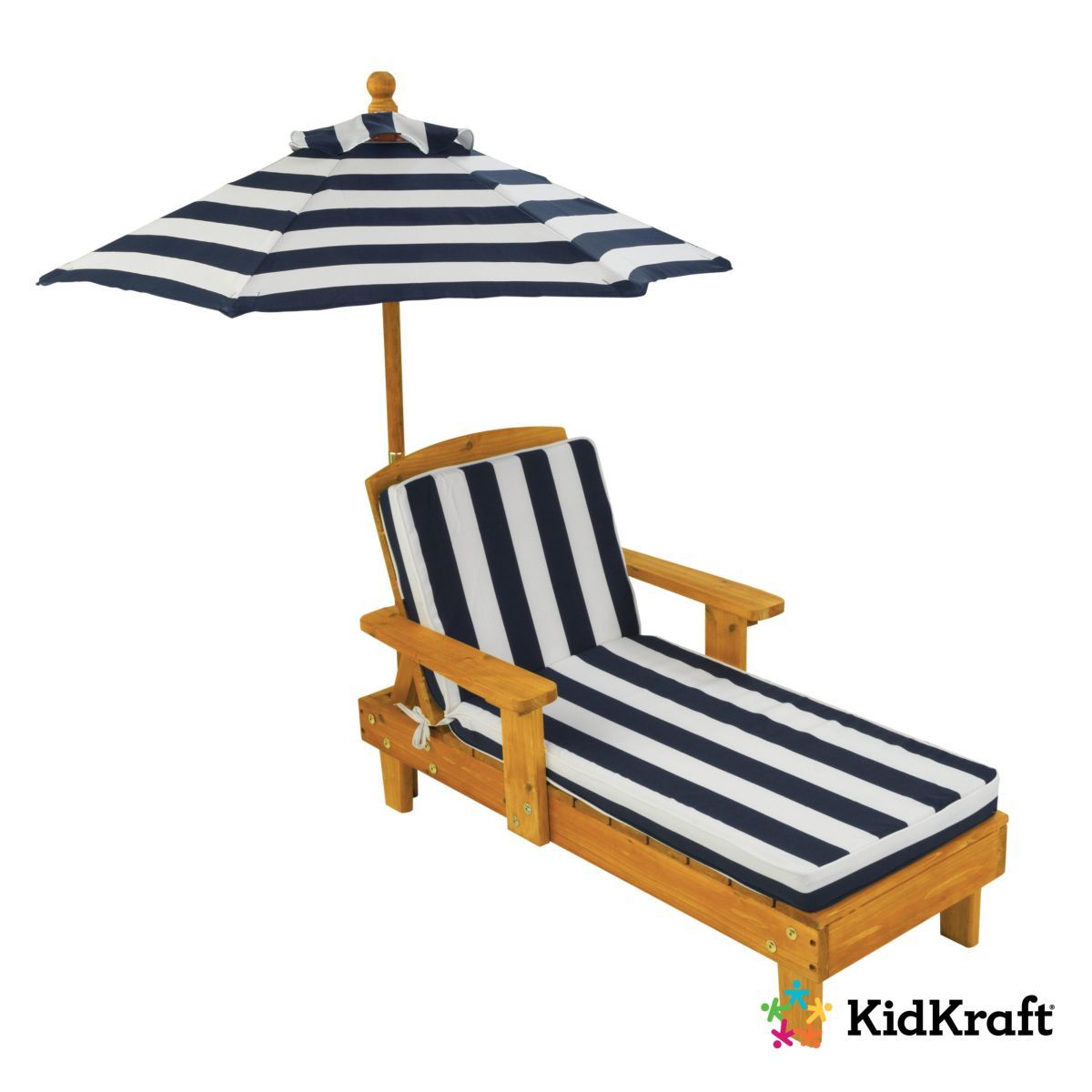 Kidkraft Bain de soleil pour enfant avec parasol - Rayé bleu et blanc