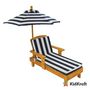 Voir la diapositive 2 : Kidkraft Bain de soleil pour enfant avec parasol - Rayé bleu et blanc