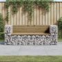 Voir la diapositive 1 : VIDAXL Banc de jardin design gabion 184x71x65,5cm bois de pin impregne