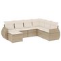 Voir la diapositive 2 : VIDAXL Salon de jardin avec coussins 7 pcs beige resine tressee