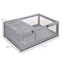 Voir la diapositive 3 : PAWHUT Enclos pour tortue - parc pour tortue - niche, enclos extérieur, toits ouvrants verrouillables - plexiglas métal sapin gris