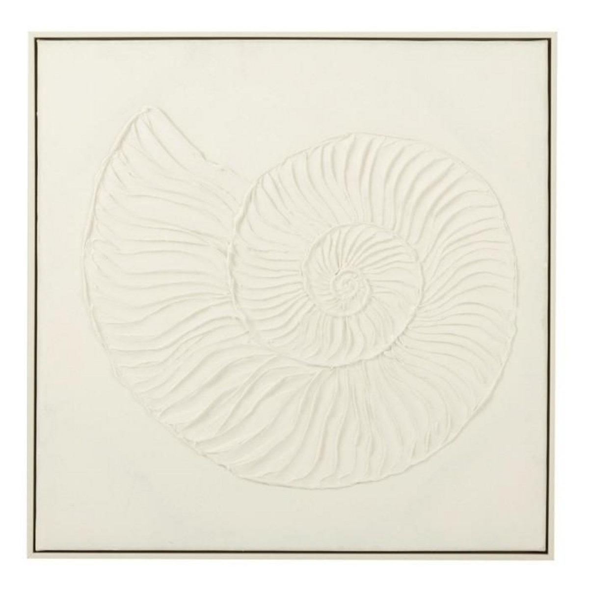 Paris Prix Tableau Peinture Déco  Coquille  62x62cm Blanc