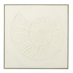 Paris Prix Tableau Peinture Déco  Coquille  62x62cm Blanc