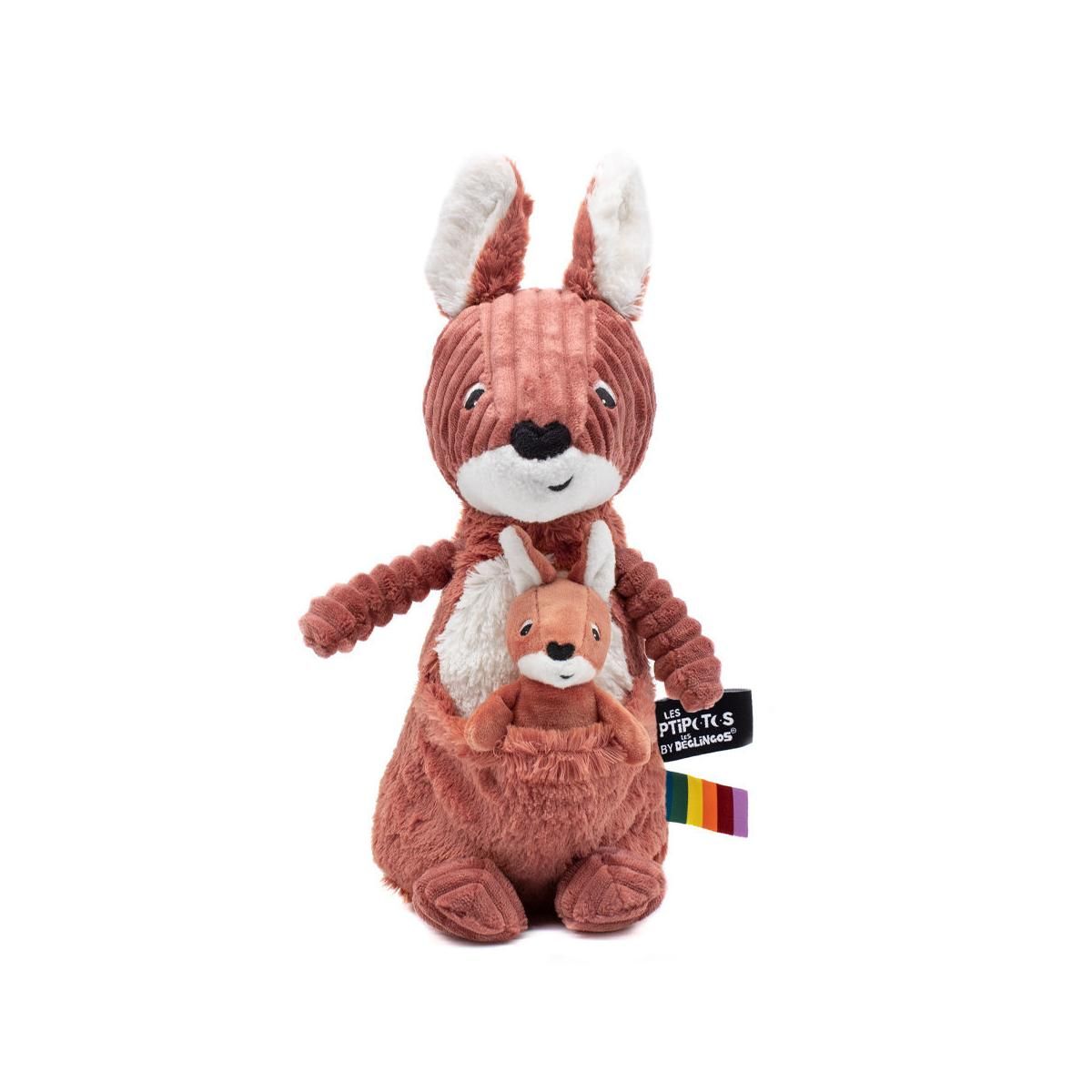 LES DEGLINGOS Ptipotos Kangourou Maman/BEBE Terracotta