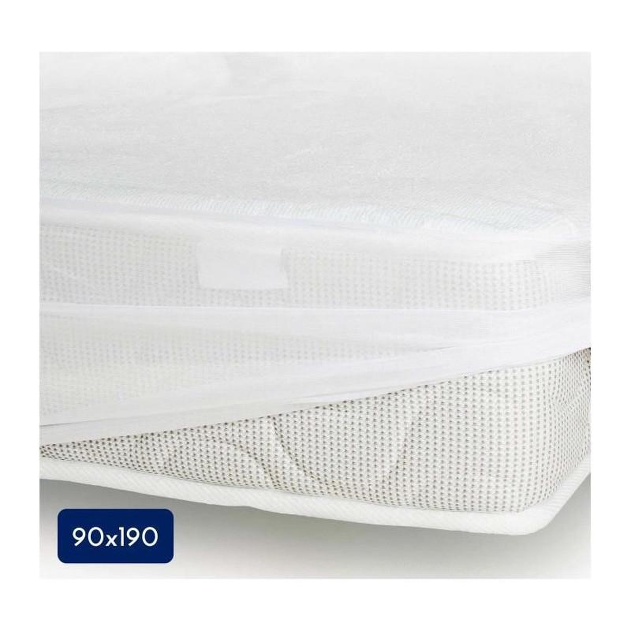 Voir la diapositive 1 : LOVELY HOME Protege-matelas - 90 x 190 cm x 25 xm - 100% Coton - 170 G/M2 - LOVELY HOME