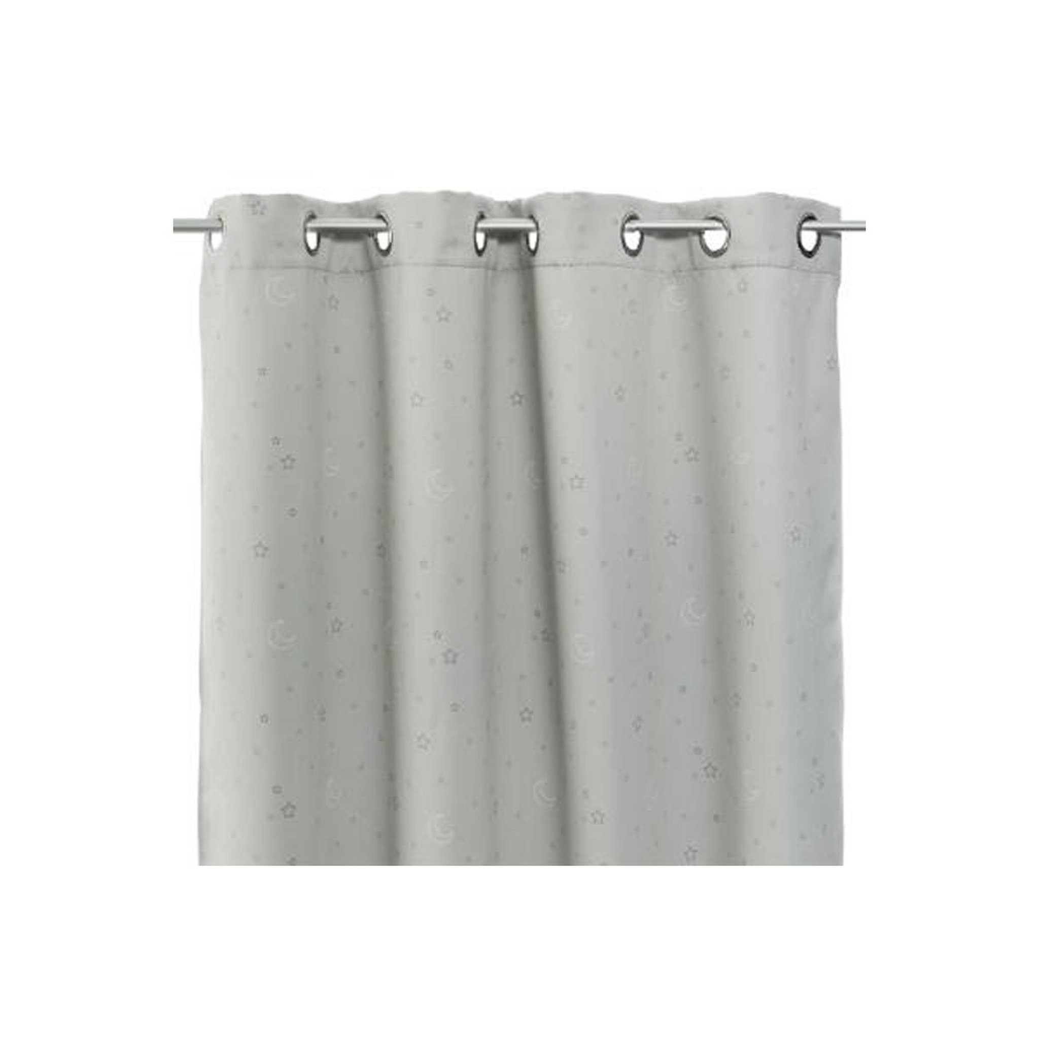 Atmosphera Kids Rideau Occultant  Etoile  140x260cm Gris