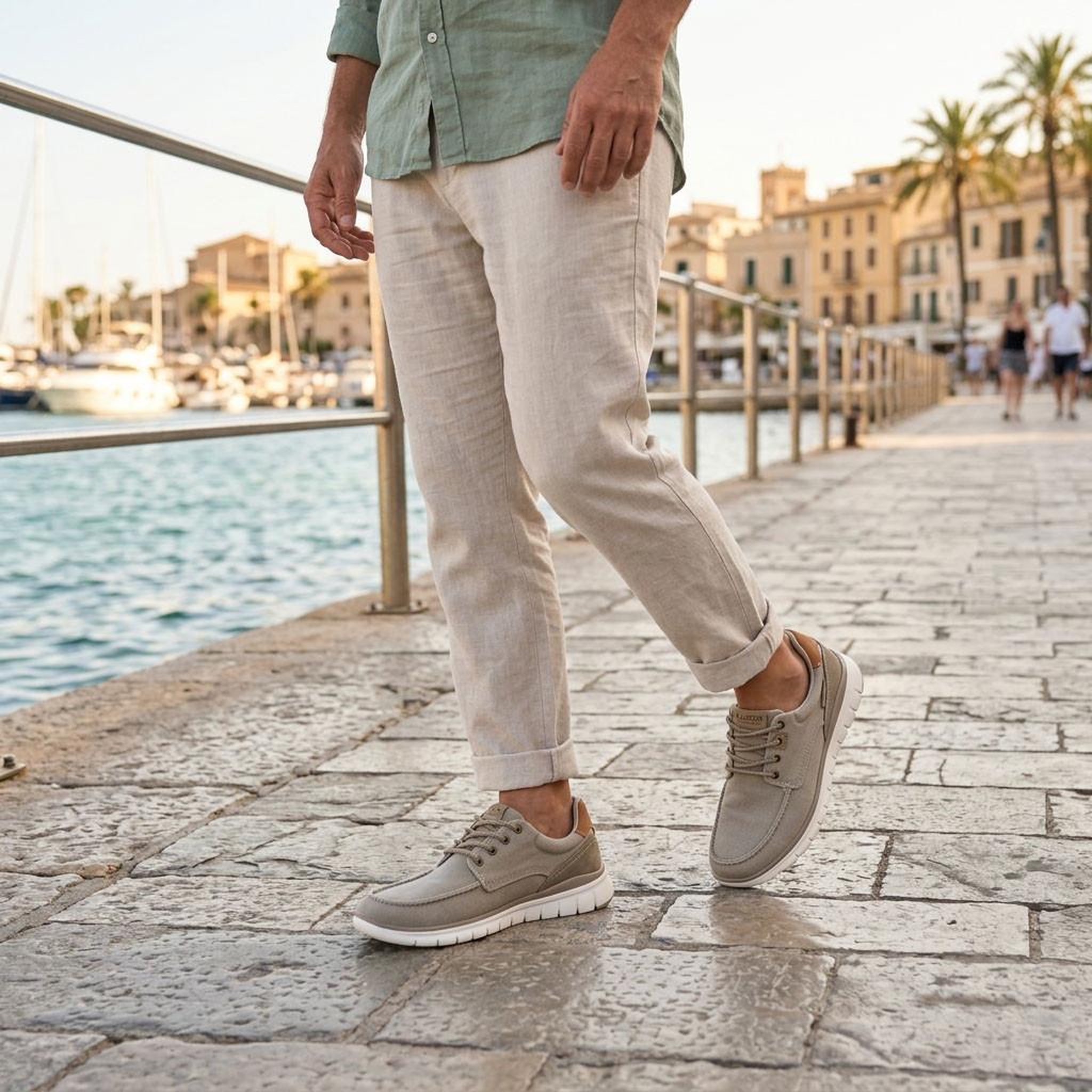 Voir la diapositive 2 : OZABI OZABI Basket homme confort semelle souple style bateau