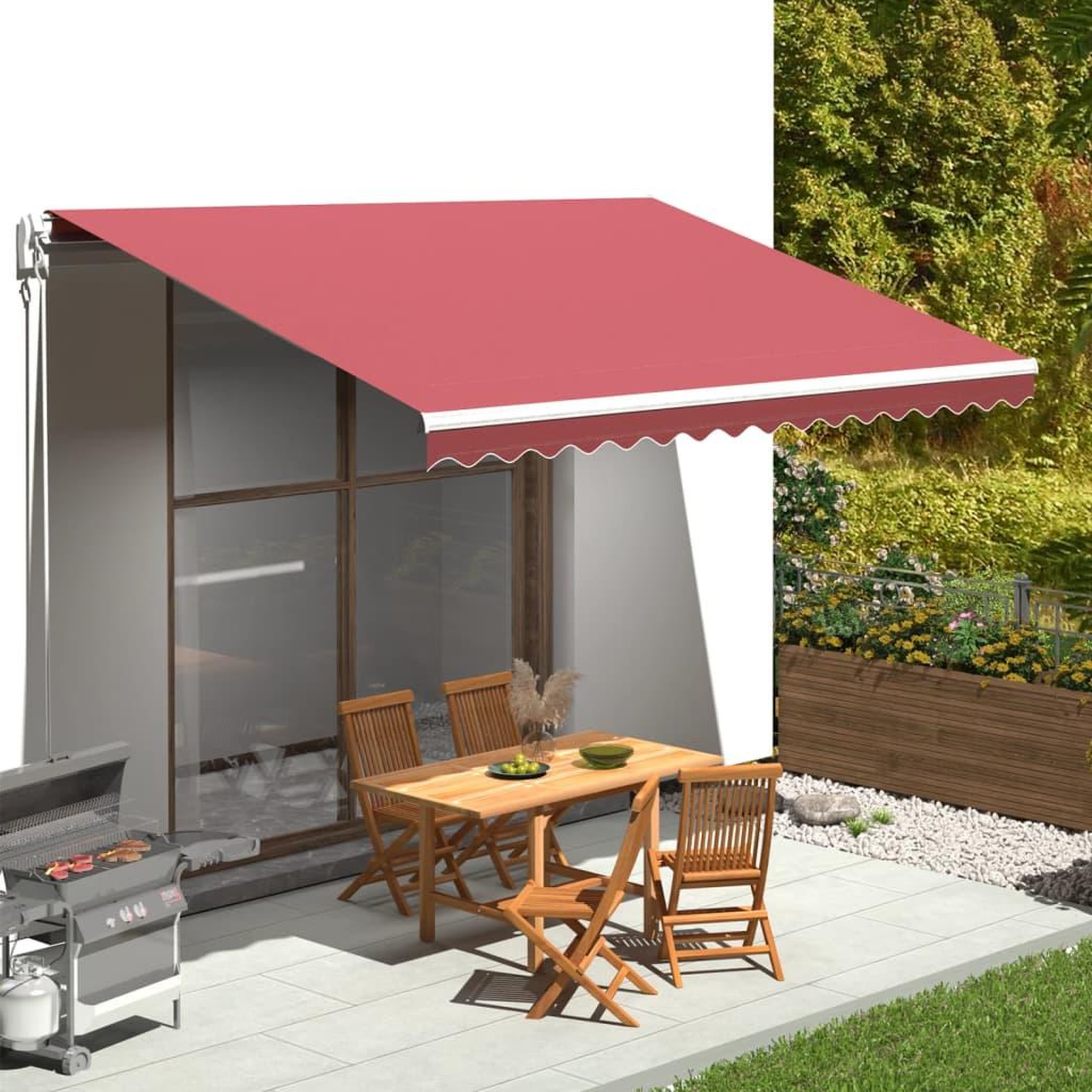Voir la diapositive 1 : VIDAXL Tissu de remplacement pour auvent Bordeaux rouge 4,5x3,5 m