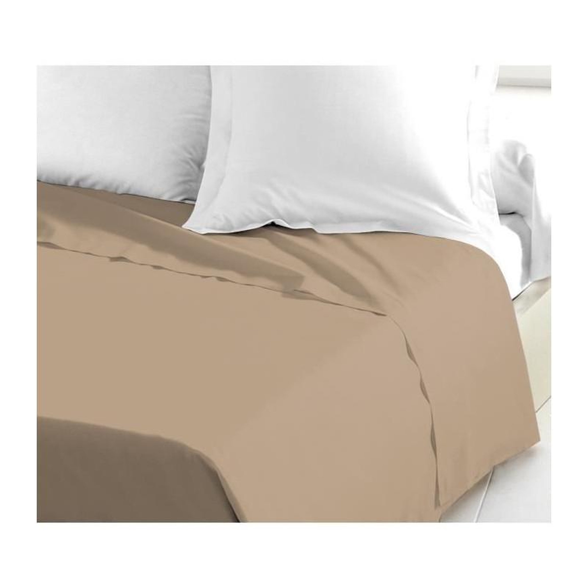 LOVELY HOME LOVELY HOME Drap Plat 100% coton 180x290 cm beige