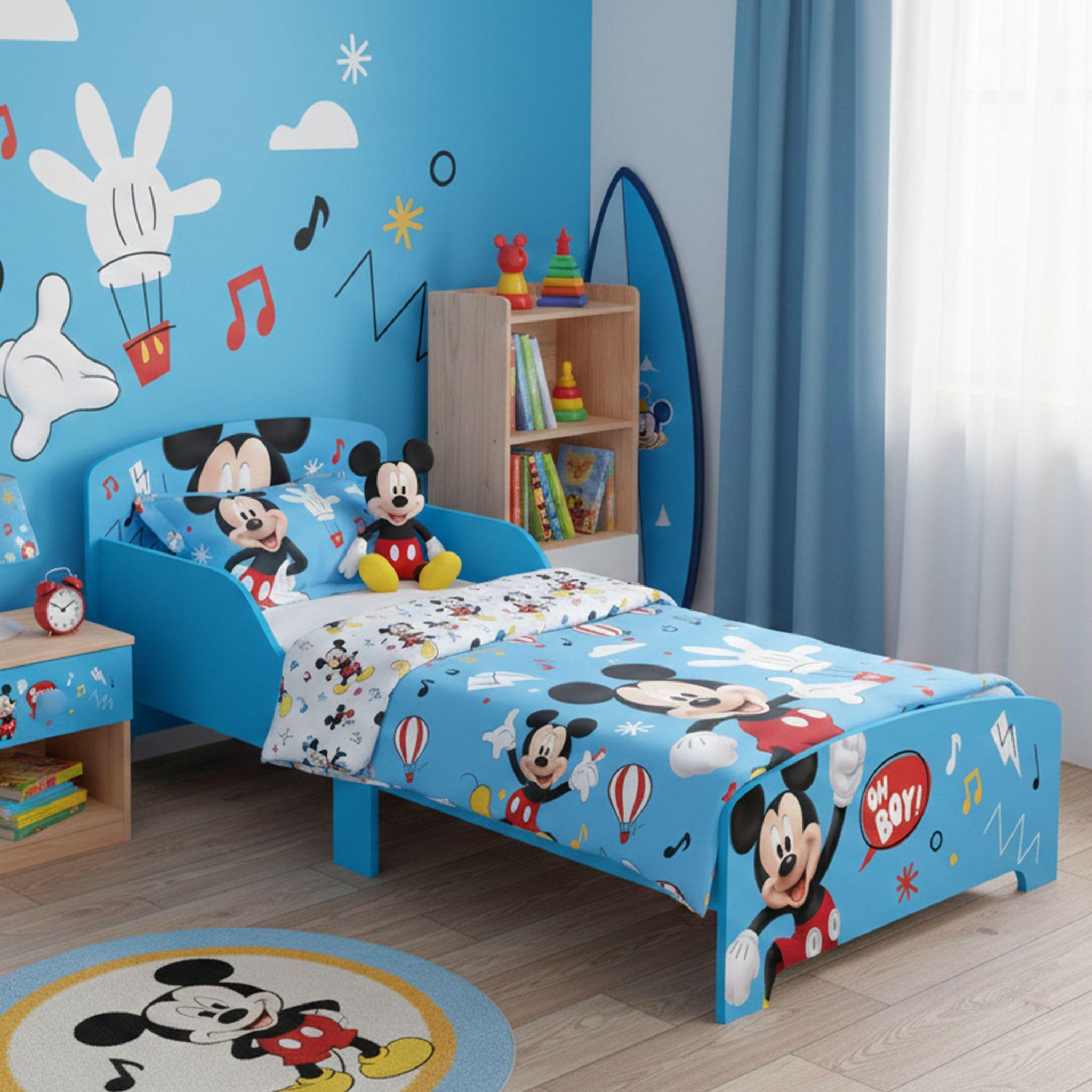 Voir la diapositive 2 : DISNEY Lit enfant mickey 70x140 cm - mdf bleu